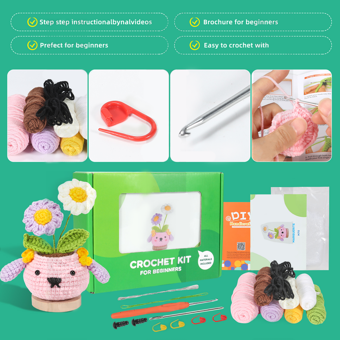 Crochet Kit for Beginners(Daisy)